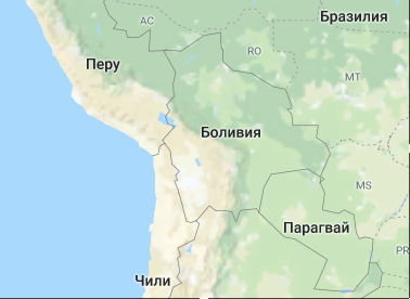 Карта Боливии