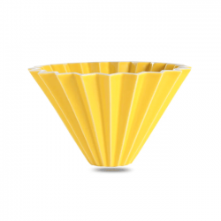 Воронка Origami керамическая жёлтая, 1-4 чашки