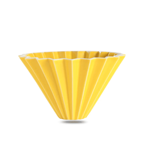 Воронка Origami керамическая жёлтая, 1-4 чашки