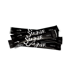 Сахар в стиках с логотипом