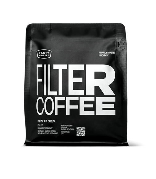 Свежеобжаренный кофе Перу Ла Сидра для заваривания в фильтре