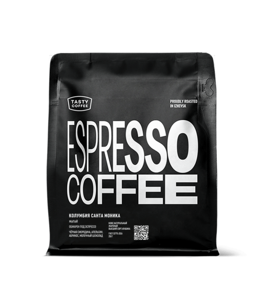 Колумбия Санта Моника — кофе эспрессо (ноты абрикоса и шоколада) Зерновой кофе Колумбия Санта Моника эспрессо обжарка Tatte.kz