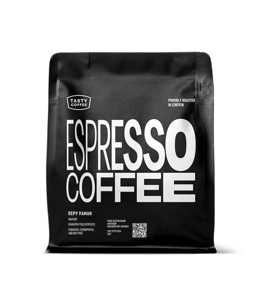 Свежеобжаренный кофе Перу Уаман в зернах для эспрессо