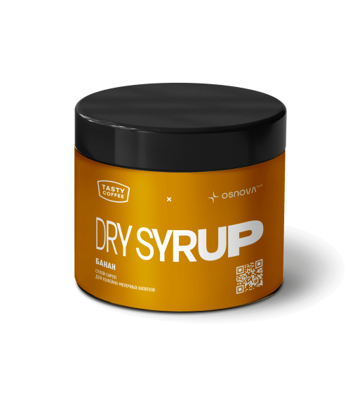 Банановый сухой сироп DRY SYRUP для профессионального использования Сухой сироп Банан в банке 300г OSNOVA tech tatte.kz