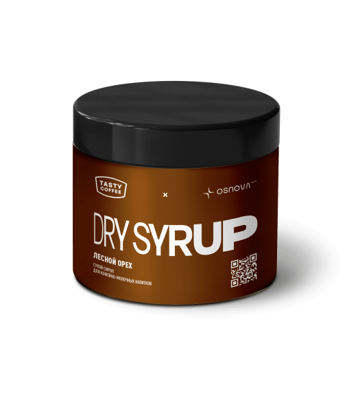 Сухой сироп DRY SYRUP Лесной орех для кофе Сухой сироп Лесной орех фундук в банке 300г OSNOVA tech tatte.kz