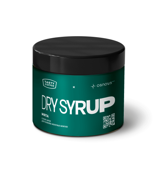 Мятный сухой сироп DRY SYRUP для профессионалов Сухой сироп Мята банка 300 грамм OSNOVA tech tatte.kz