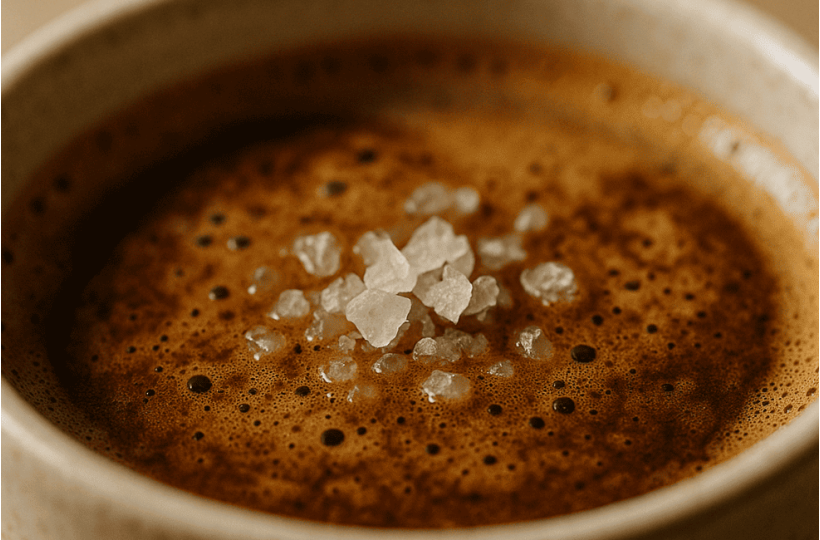 Соль в кофе: Почему странный лайфхак из TikTok на самом деле работает