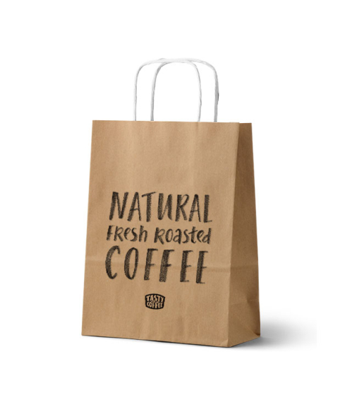 Фирменный бумажный пакет Natural Fresh Roasted Coffee